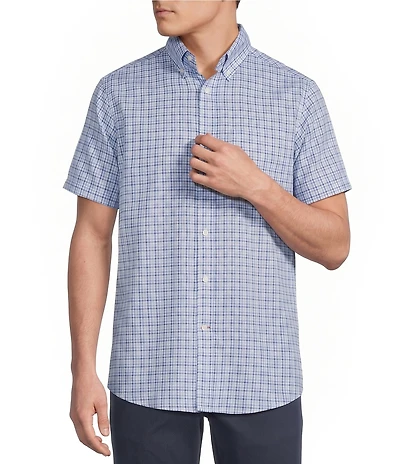 Cremieux Blue Label Gingham Oxford Short Sleeve Woven Shirt