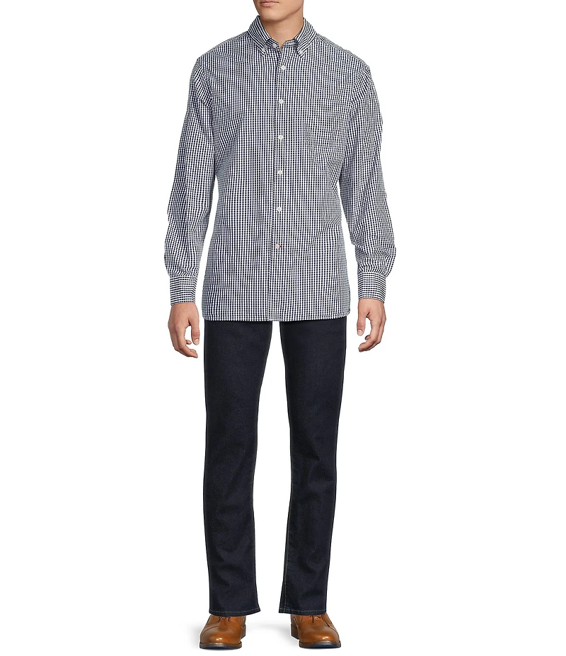 Cremieux Blue Label Gingham Poplin Long Sleeve Woven Shirt