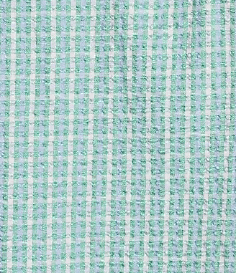 Cremieux Blue Label Gingham Seersucker Performance Short Sleeve Button Front Woven Shirt