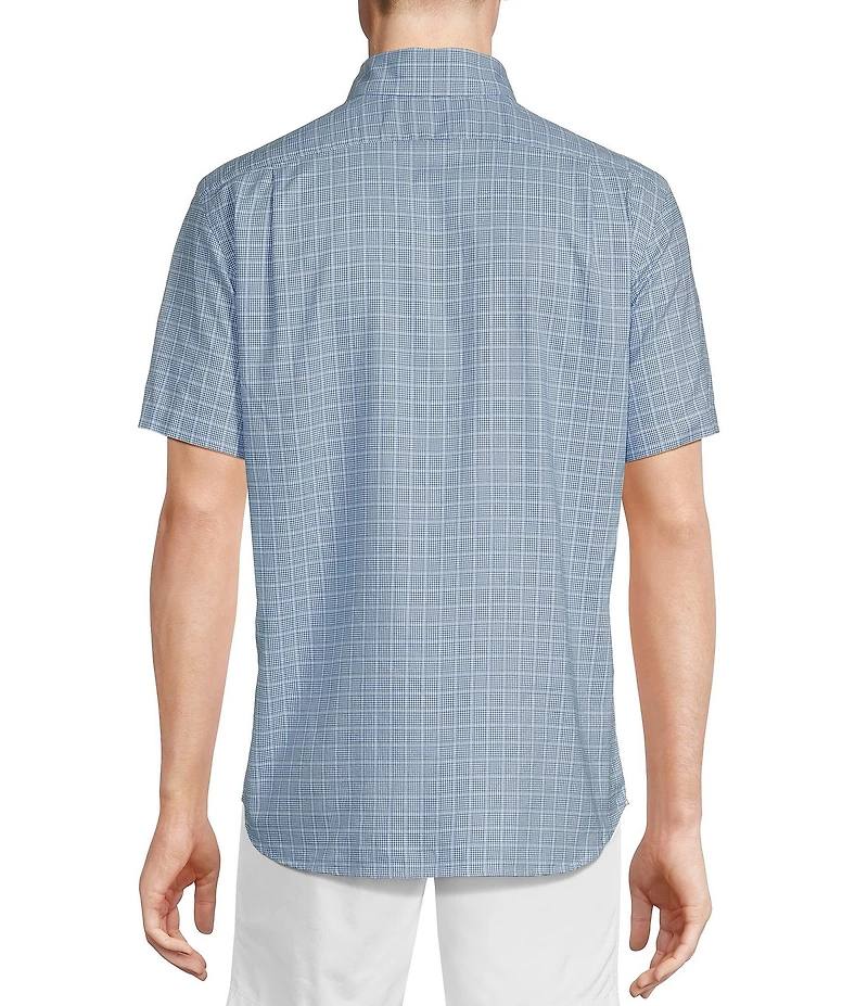 Cremieux Blue Label Glen Plaid Lightweight Oxford Short Sleeve Woven Shirt