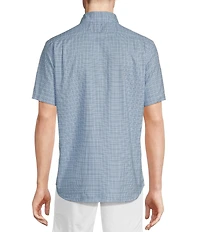Cremieux Blue Label Glen Plaid Lightweight Oxford Short Sleeve Woven Shirt