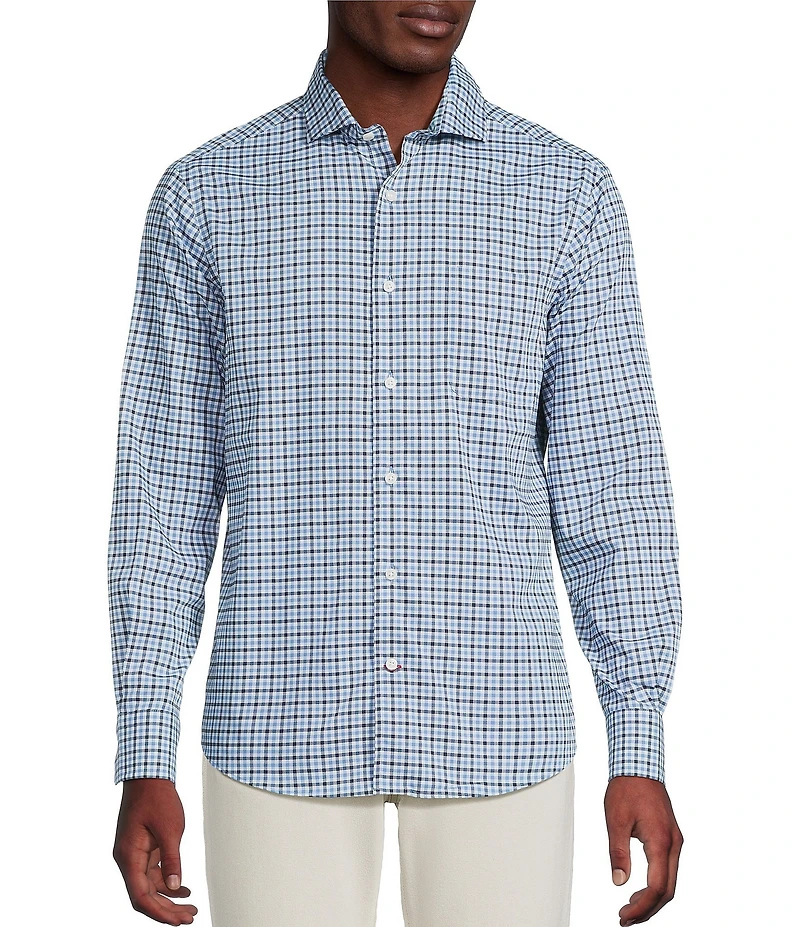 Cremieux Blue Label Grid Check BRRR Oxford Long Sleeve Woven Shirt