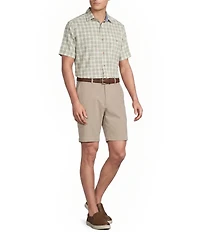 Cremieux Blue Label Grid Plaid Short Sleeve Woven Shirt