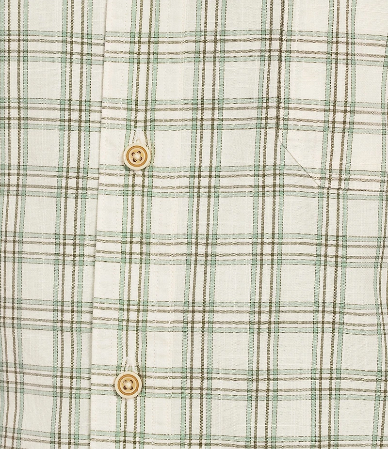Cremieux Blue Label Grid Plaid Short Sleeve Woven Shirt