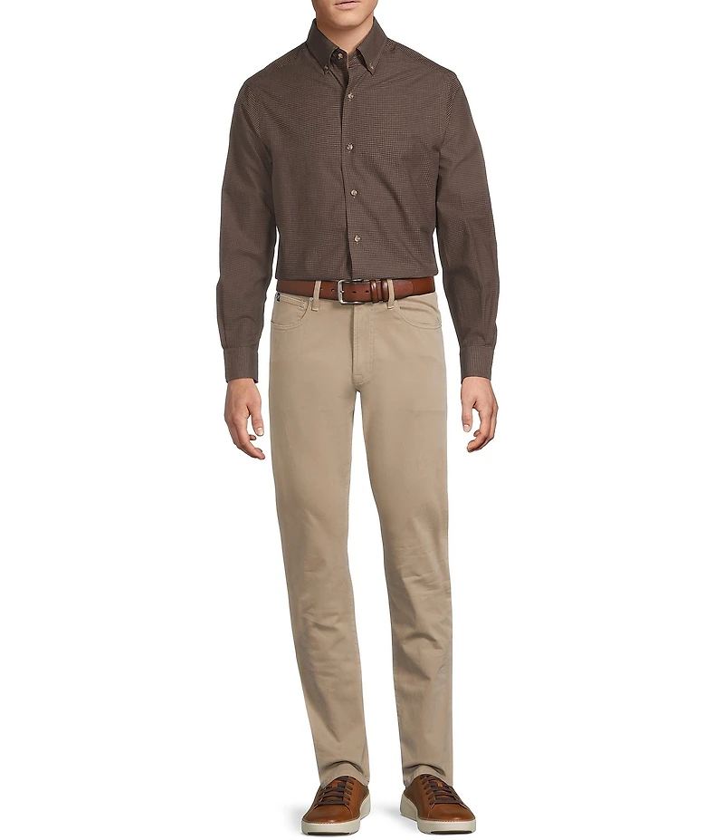 Cremieux Blue Label Heather Twill Check Long Sleeve Woven Shirt