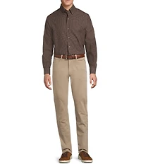 Cremieux Blue Label Heather Twill Check Long Sleeve Woven Shirt