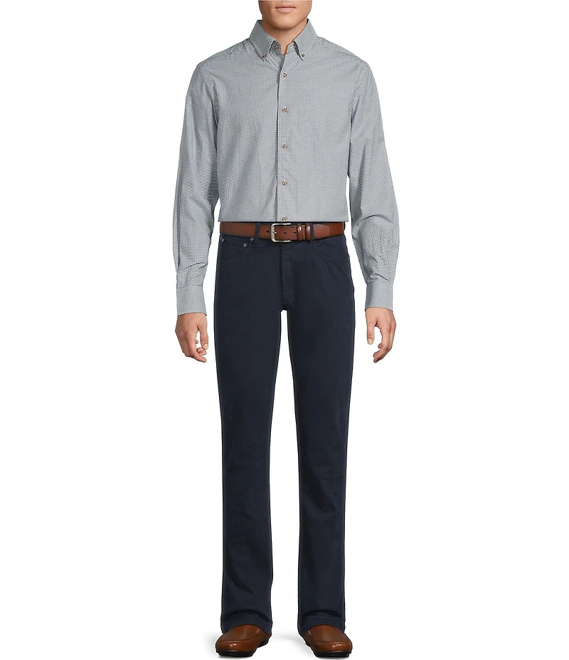 Cremieux Blue Label Heather Twill Check Long Sleeve Woven Shirt