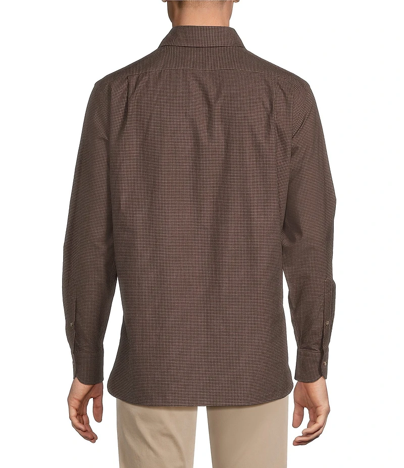 Cremieux Blue Label Heather Twill Check Long Sleeve Woven Shirt