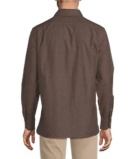 Cremieux Blue Label Heather Twill Check Long Sleeve Woven Shirt