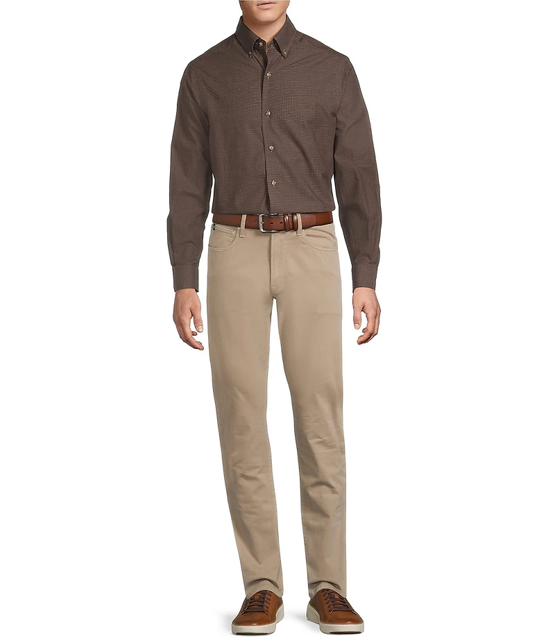 Cremieux Blue Label Heather Twill Check Long Sleeve Woven Shirt