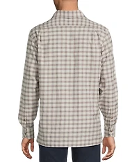 Cremieux Blue Label Heather Twill Glen Plaid Long Sleeve Woven Shirt
