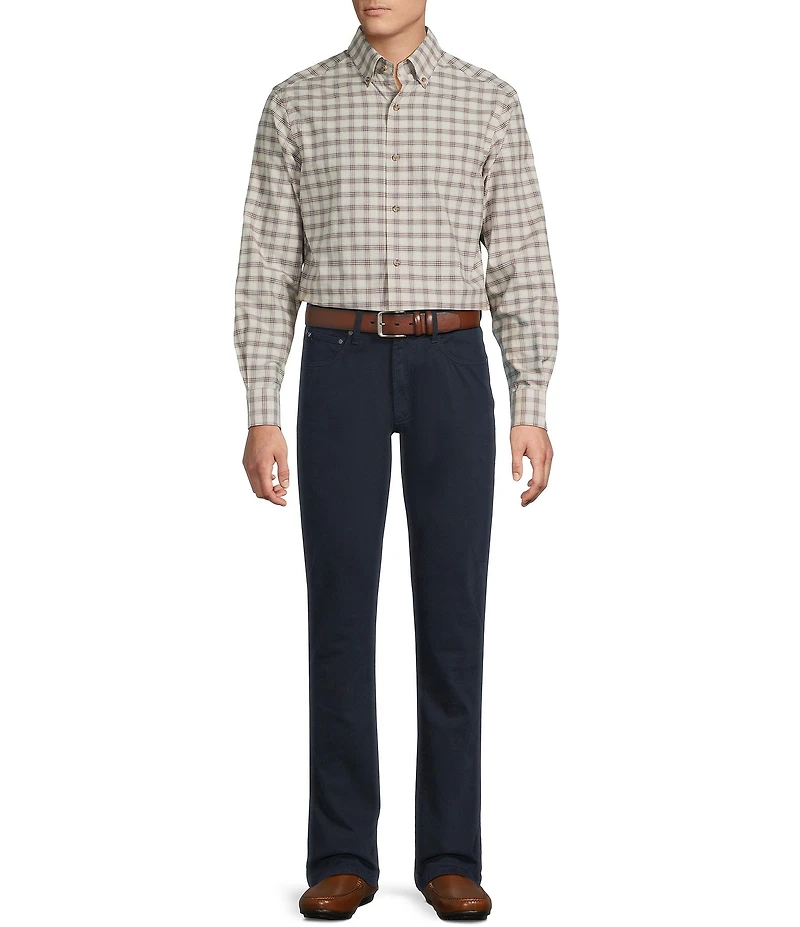 Cremieux Blue Label Heather Twill Glen Plaid Long Sleeve Woven Shirt