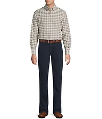 Cremieux Blue Label Heather Twill Glen Plaid Long Sleeve Woven Shirt