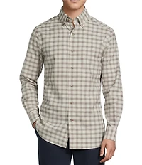 Cremieux Blue Label Heather Twill Glen Plaid Long Sleeve Woven Shirt