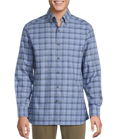 Cremieux Blue Label Heather Twill Long Sleeve Woven Shirt