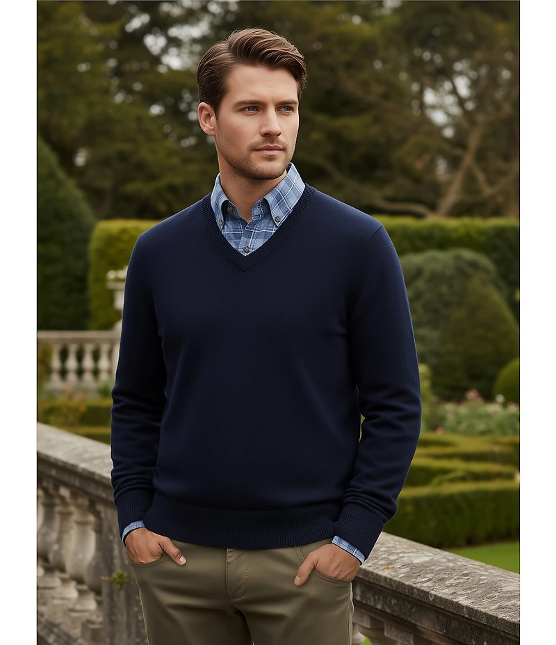 Cremieux Blue Label Heather Twill Long Sleeve Woven Shirt