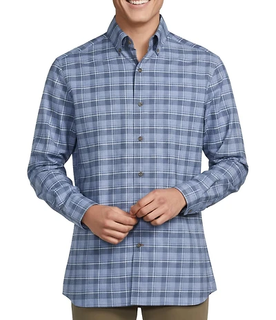 Cremieux Blue Label Heather Twill Long Sleeve Woven Shirt