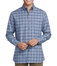 Cremieux Blue Label Heather Twill Long Sleeve Woven Shirt