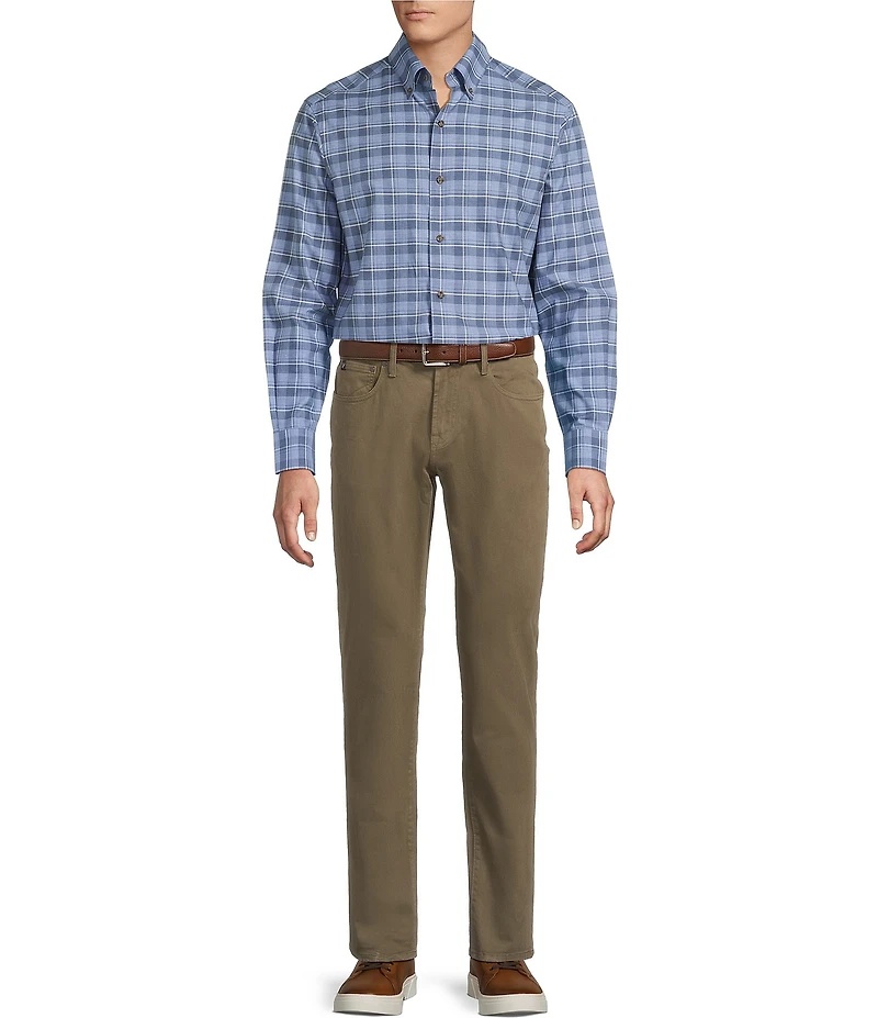 Cremieux Blue Label Heather Twill Plaid Long Sleeve Woven Shirt