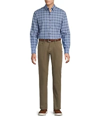 Cremieux Blue Label Heather Twill Plaid Long Sleeve Woven Shirt