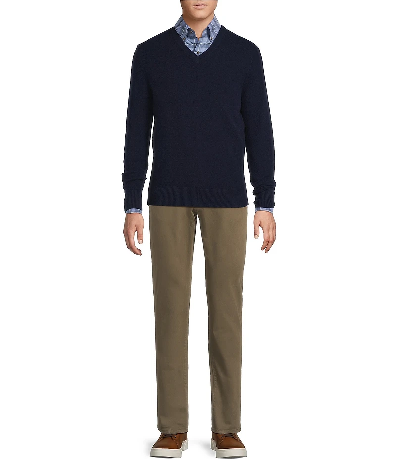 Cremieux Blue Label Heather Twill Plaid Long Sleeve Woven Shirt