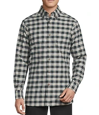 Cremieux Blue Label Heather Twill Plaid Long Sleeve Woven Shirt