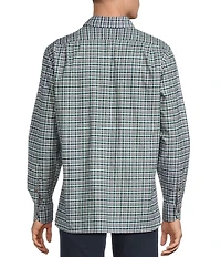 Cremieux Blue Label Heather Twill Small Check Long Sleeve Woven Shirt