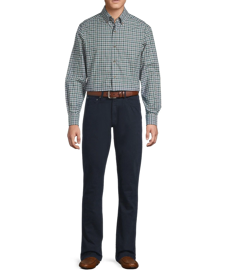 Cremieux Blue Label Heather Twill Small Check Long Sleeve Woven Shirt