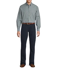 Cremieux Blue Label Heather Twill Small Check Long Sleeve Woven Shirt