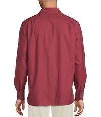 Cremieux Blue Label Heather Twill Solid Long Sleeve Woven Shirt