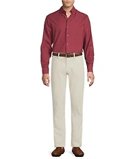 Cremieux Blue Label Heather Twill Solid Long Sleeve Woven Shirt