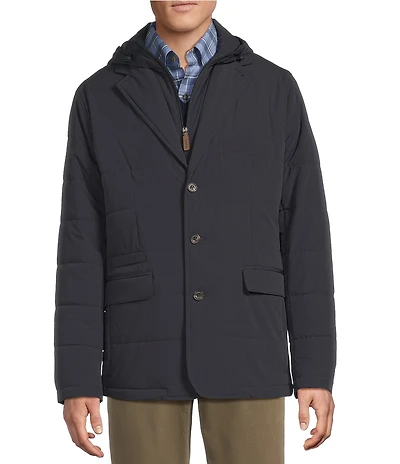 Cremieux Blue Label Herringbone Hooded Blazer Jacket