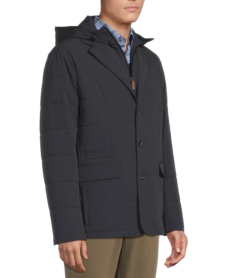 Cremieux Blue Label Herringbone Hooded Blazer Jacket