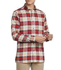 Cremieux Blue Label Holiday Plaid Flannel Long Sleeve Woven Shirt