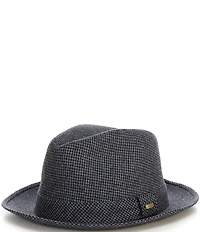 Cremieux Blue Label Houndstooth Fedora Hat