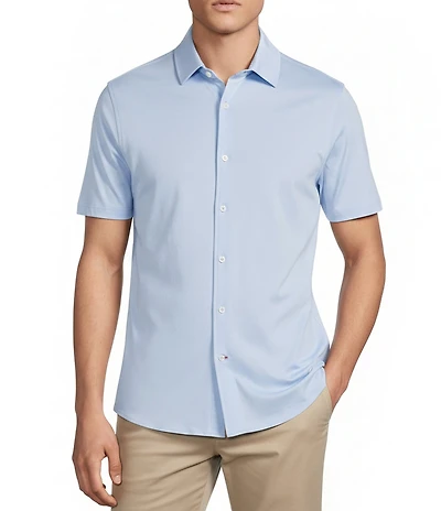 Cremieux Blue Label Interlock Coat Front Knit Shirt