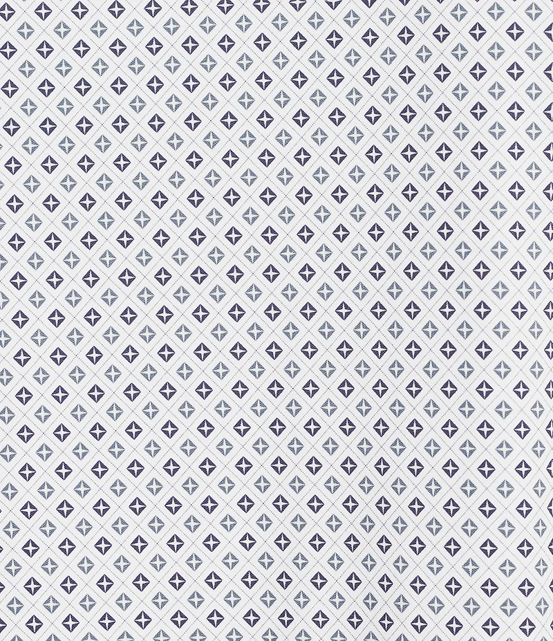 Cremieux Blue Label Interlock Coat Front Long Sleeve Geometric Print Knit Shirt