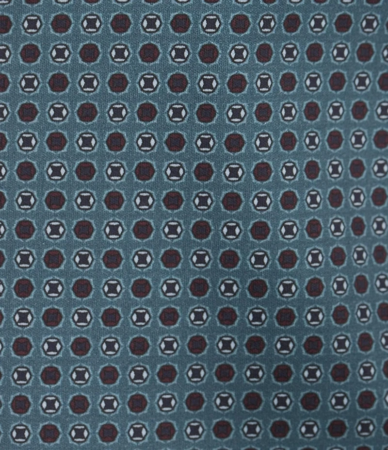 Cremieux Blue Label Interlock Geometric Print Knit Long Sleeve Shirt