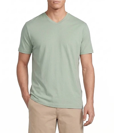 Cremieux Blue Label Jersey Knit Short Sleeve V-Neck T-Shirt