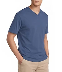 Cremieux Blue Label Jersey Knit Short Sleeve V-Neck T-Shirt