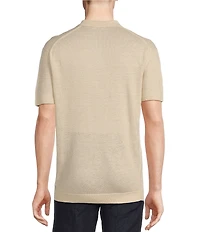 Cremieux Blue Label Key West Collection Short Sleeve Linen Polo Sweater