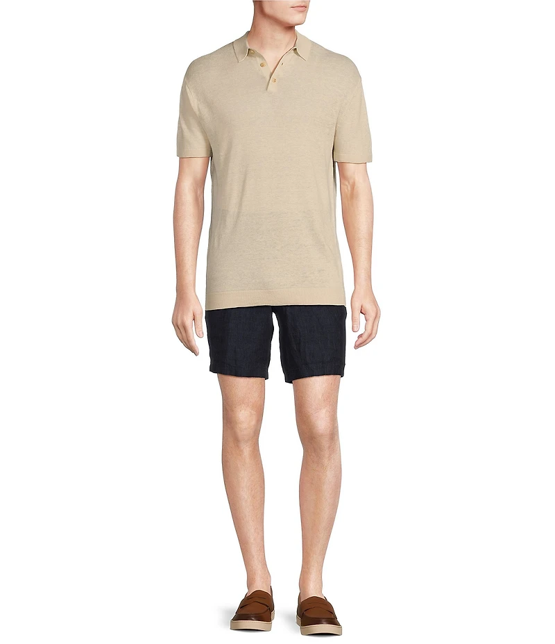 Cremieux Blue Label Key West Collection Short Sleeve Linen Polo Sweater