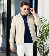 Cremieux Blue Label Key West Collection Short Sleeve Linen Polo Sweater