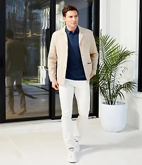 Cremieux Blue Label Key West Collection Short Sleeve Linen Polo Sweater
