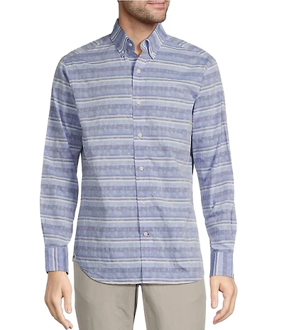 Cremieux Blue Label Key West Collection Stripe Long Sleeve Woven Shirt