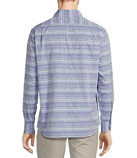 Cremieux Blue Label Key West Collection Stripe Long Sleeve Woven Shirt