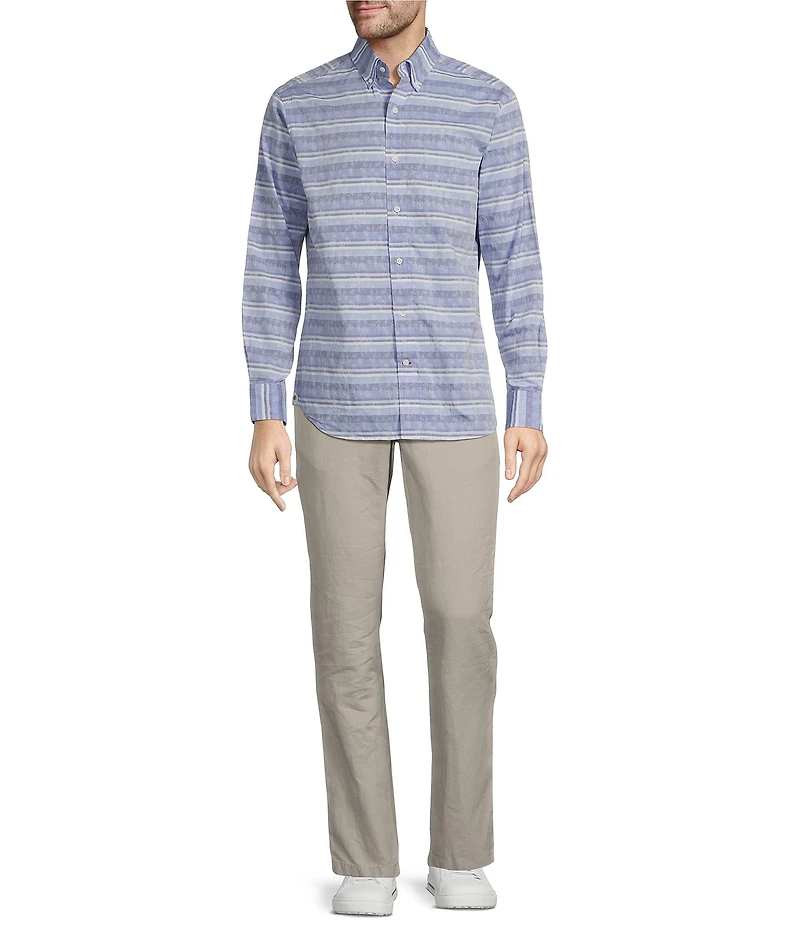 Cremieux Blue Label Key West Collection Stripe Long Sleeve Woven Shirt