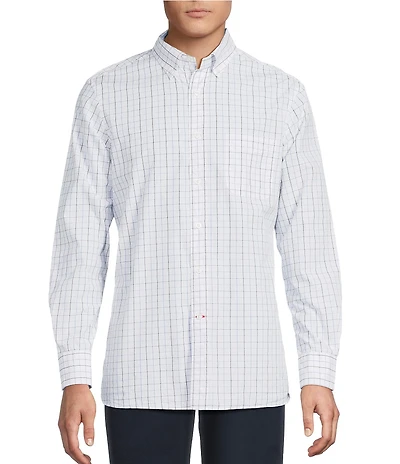 Cremieux Blue Label Large Check Poplin Long Sleeve Woven Shirt