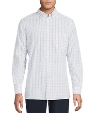 Cremieux Blue Label Large Check Poplin Long Sleeve Woven Shirt