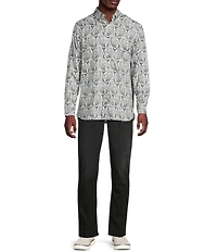 Cremieux Blue Label Large Paisley Twill Long Sleeve Woven Shirt